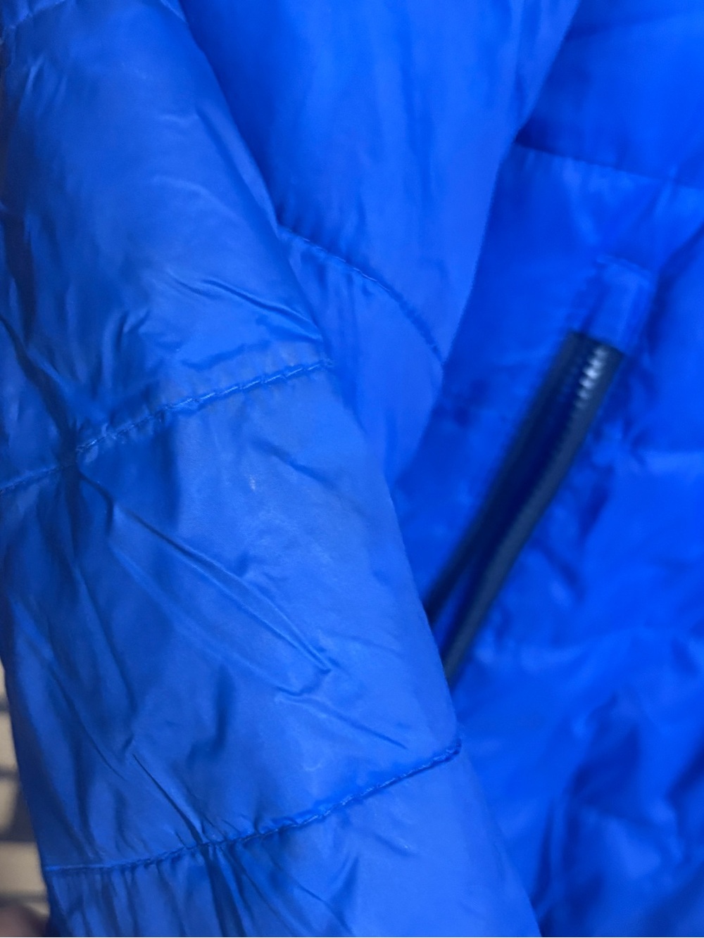 Abercrombie & fitch kids blue puffer jacket size 9/10 - Picture 6 of 8